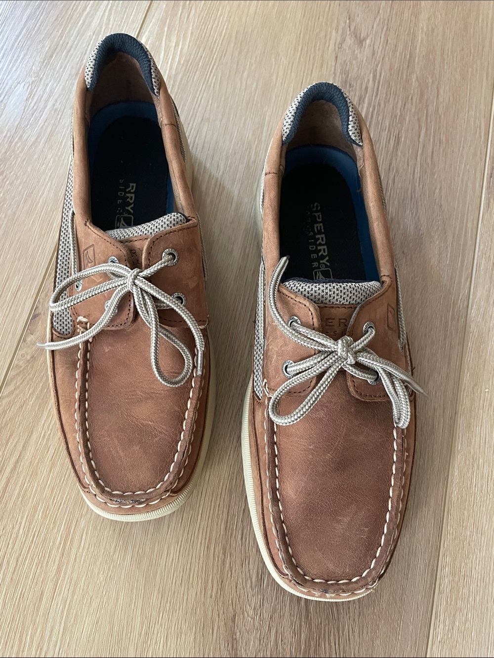 Sperry Men’s Tan Leather Two-Eye Boat Shoes like new